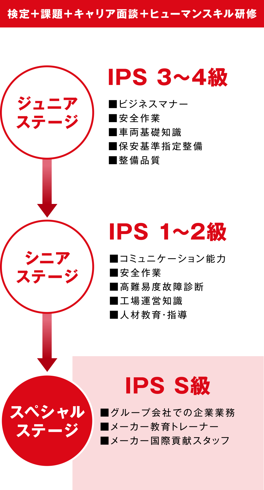 検定＋課題＋キャリア面談＋ヒューマンスキル研修